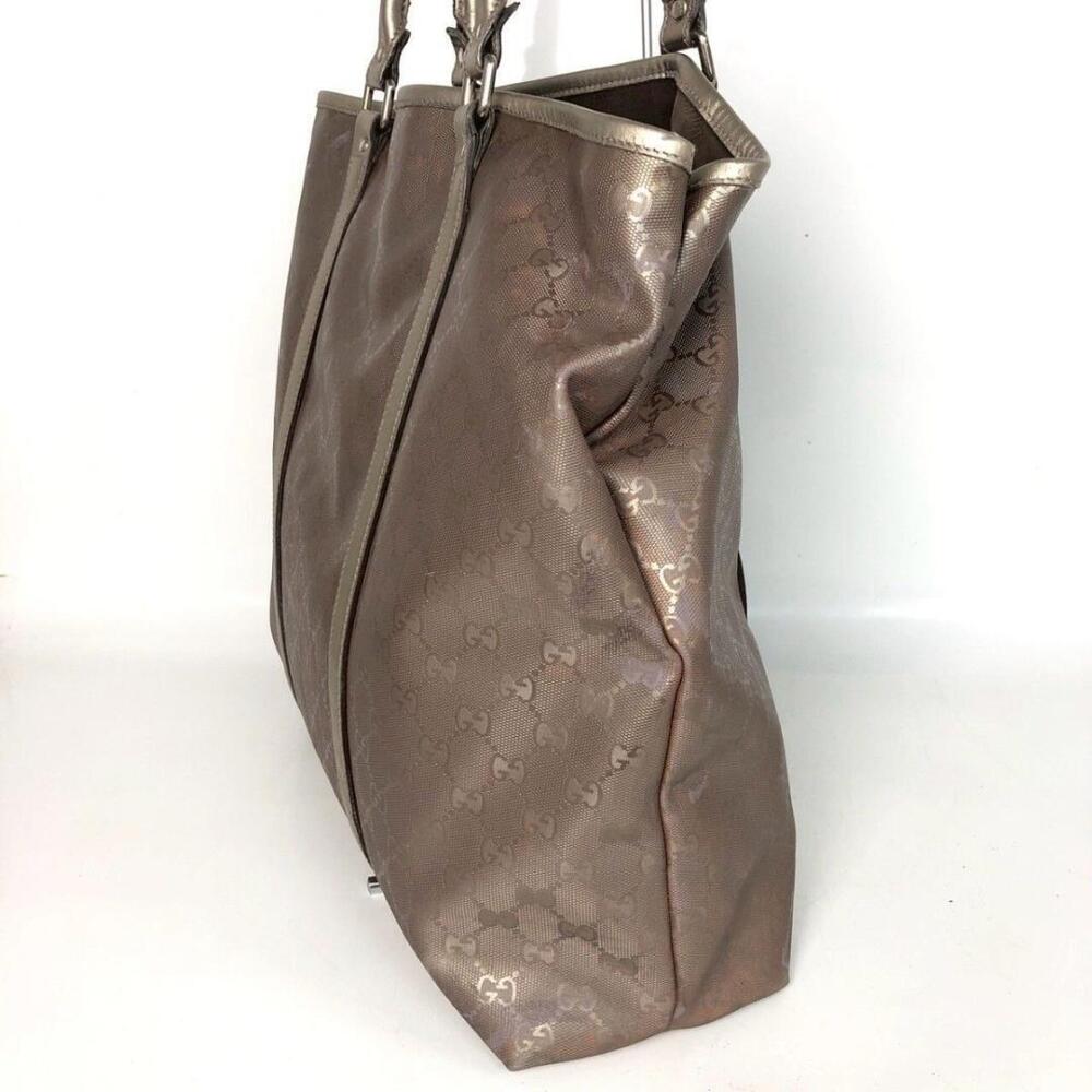 GUCCI Imprime Tote Bag Metallic Handbag - Picture 5 of 10